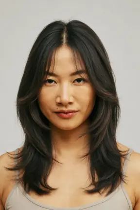 Sleek bob grown into long soft layers restyled